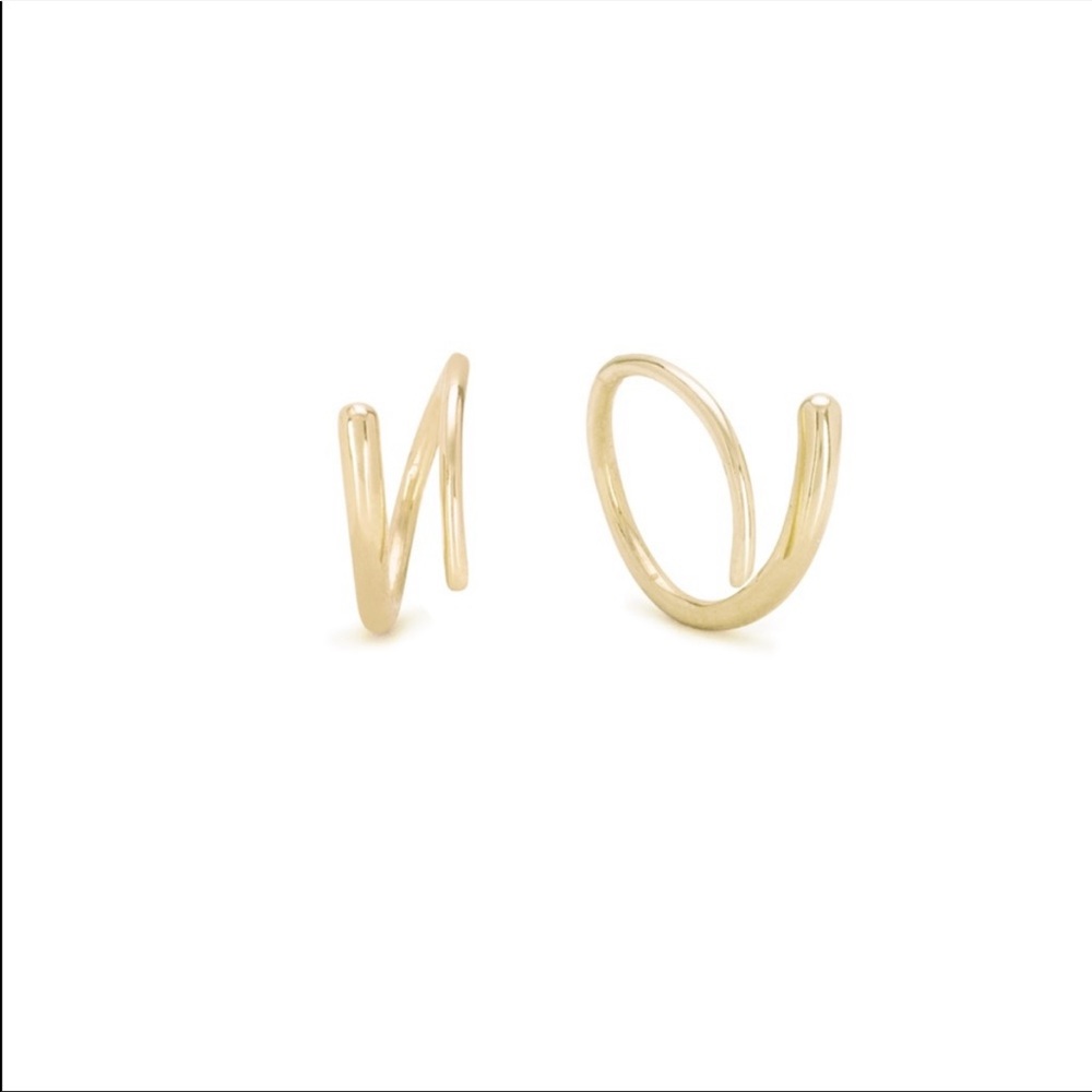 Mejuri 14k Gold Spiral Hoop Earrings